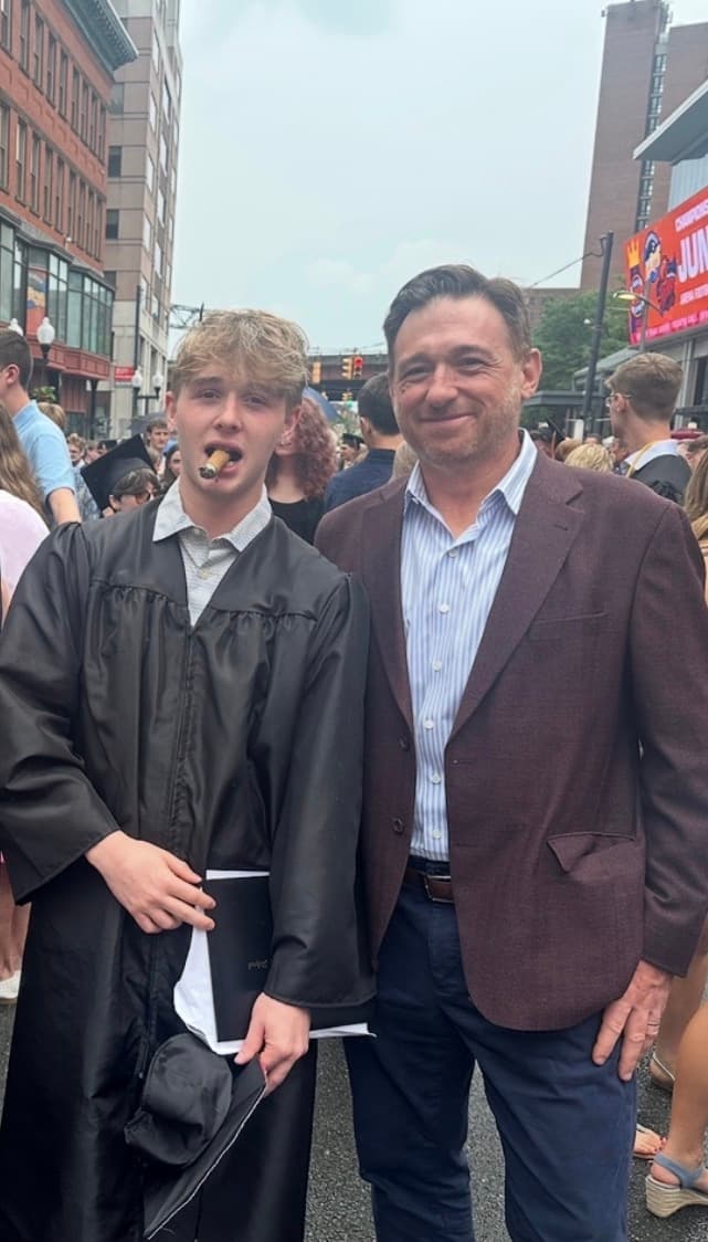 Andrew Hopper at graduation